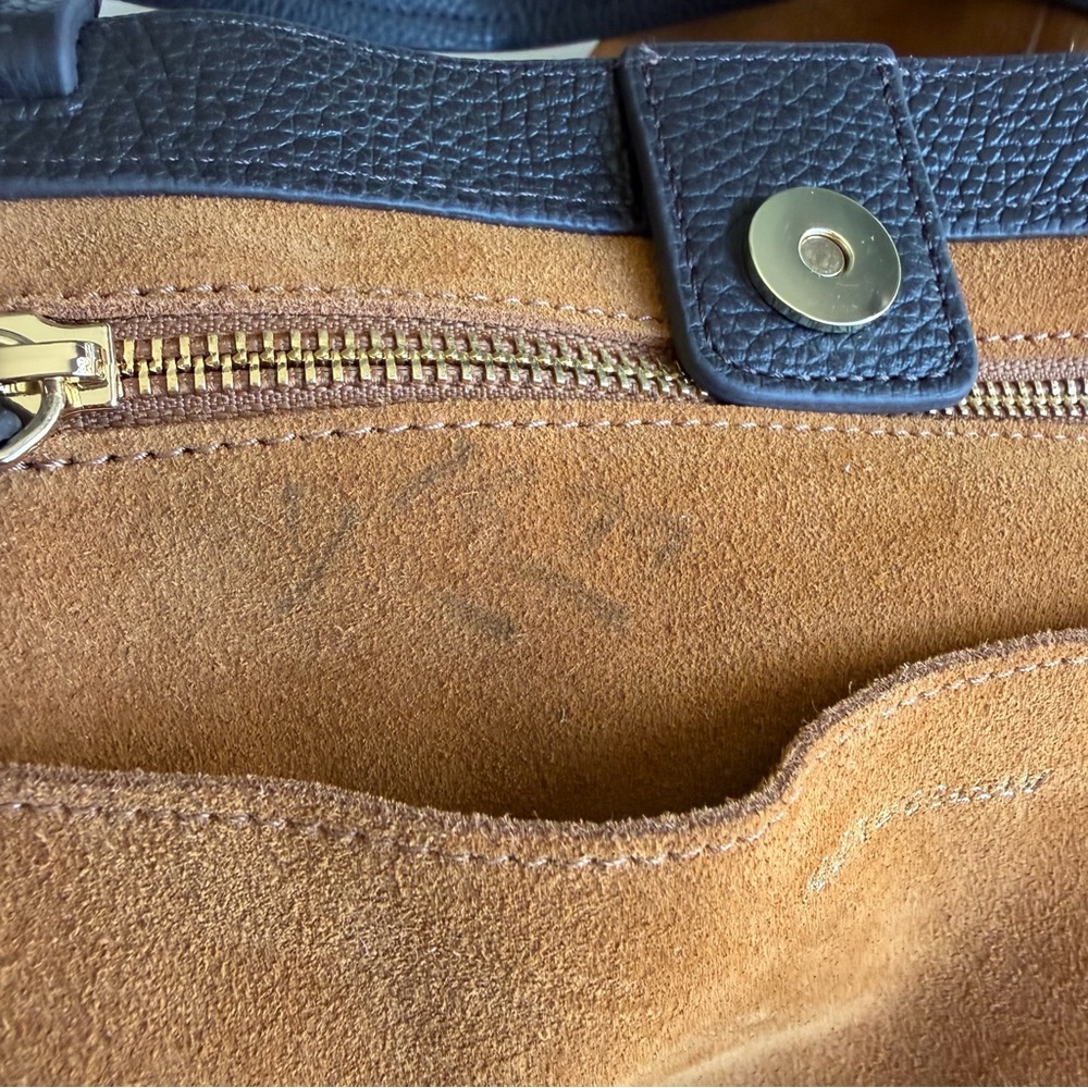 Mark & Graham Boho Suede Camel Brown Large Slouchy Hobo Tote Bag - Picture 10 of 15